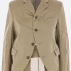 Women COMME DES GARÇONS COMME des GARÇONS single-breasted jacket in crinkled gabardine
