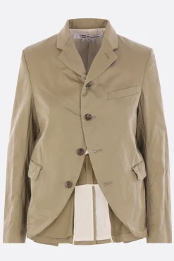 Women COMME DES GARÇONS COMME des GARÇONS single-breasted jacket in crinkled gabardine
