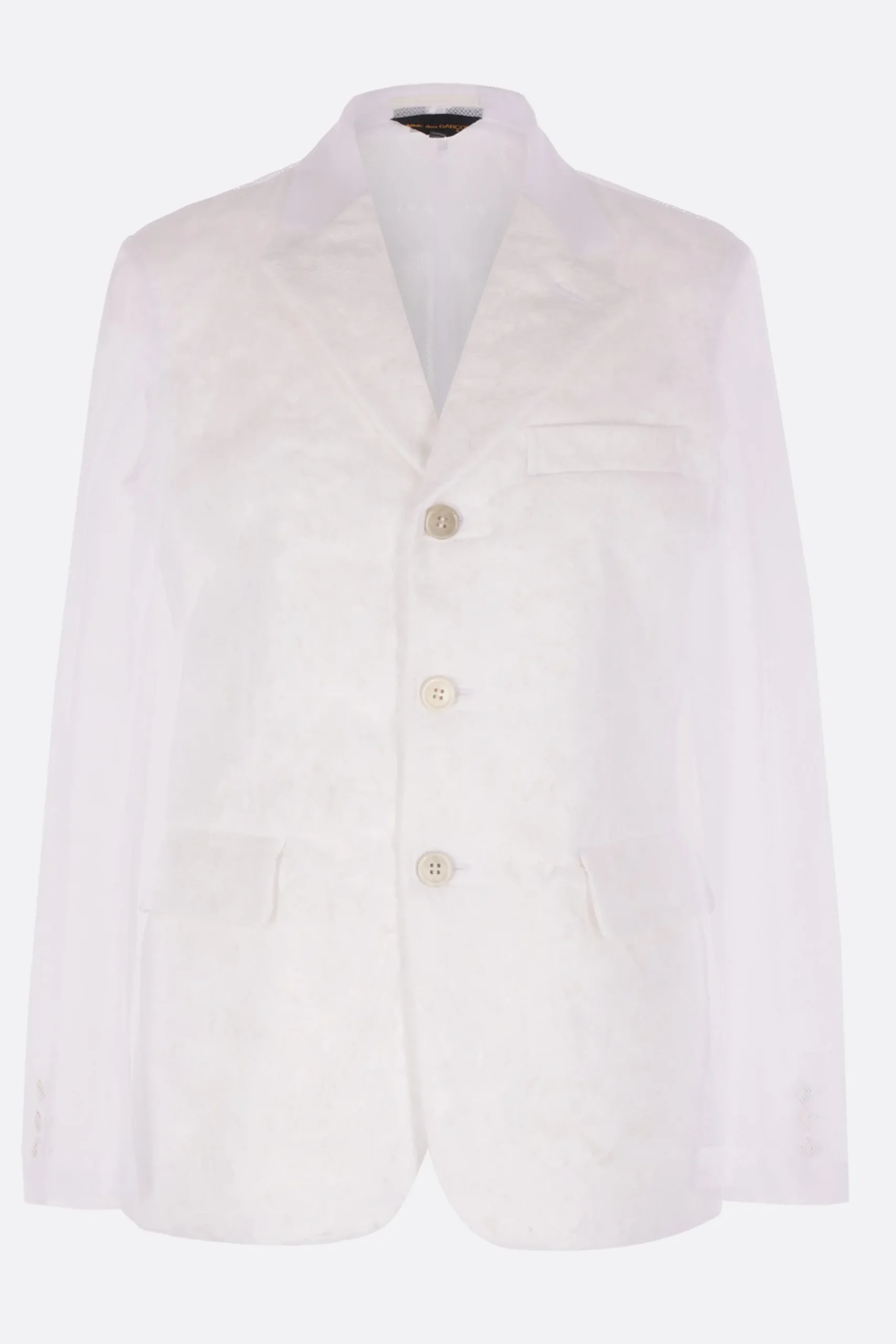 Women COMME DES GARÇONS single-breasted jacket in mesh with flowers