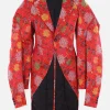 Women COMME DES GARÇONS single-breasted jacket in jacquard satin
