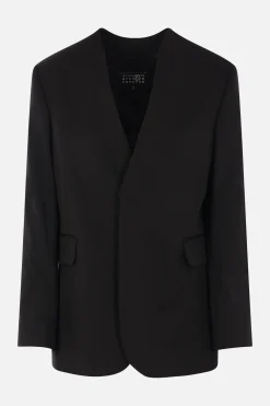 Women MM6 single-breasted jacket in wool blend
