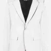 MM6 single-breasted jacket in painted wool blend
