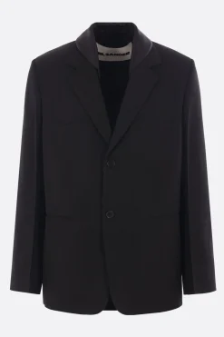 JIL SANDER single-breasted jacket in silk blend