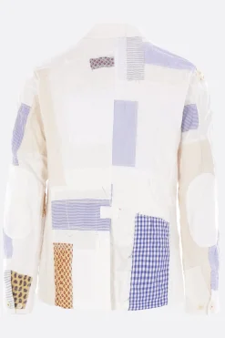 JUNYA WATANABE MAN single-breasted jacket in patchwork cotton