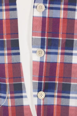 COMME DES GARÇONS SHIRT single-breasted jacket in check print twill