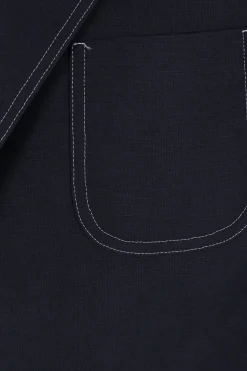 THOM BROWNE single-breasted jacket in cotton and linen