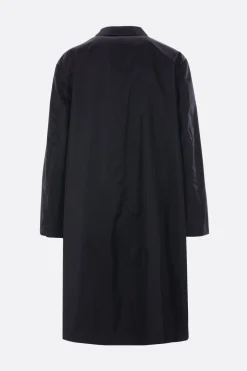 JIL SANDER single-breasted overcoat in nylon twill