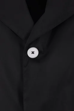 JIL SANDER single-breasted overcoat in nylon twill