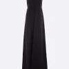 Women MM6 sleeveless dress in crêpe envers satin