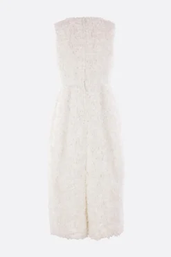 Women COMME DES GARÇONS sleeveless dress in mesh with floral patches