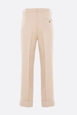 Women ALBERTO BIANI slim-fit trousers in linen and viscose