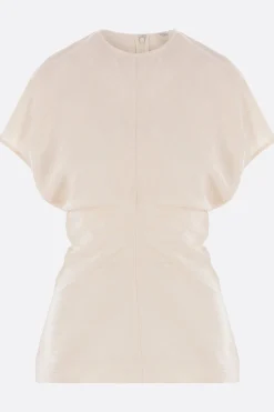 Women TOTEME Slouch Waist top in crinkled viscose blend