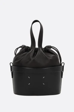 Women MAISON MARGIELA small buket bag in smooth leather and nappa