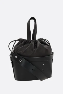Women MAISON MARGIELA small buket bag in smooth leather and nappa