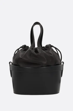 Women MAISON MARGIELA small buket bag in smooth leather and nappa