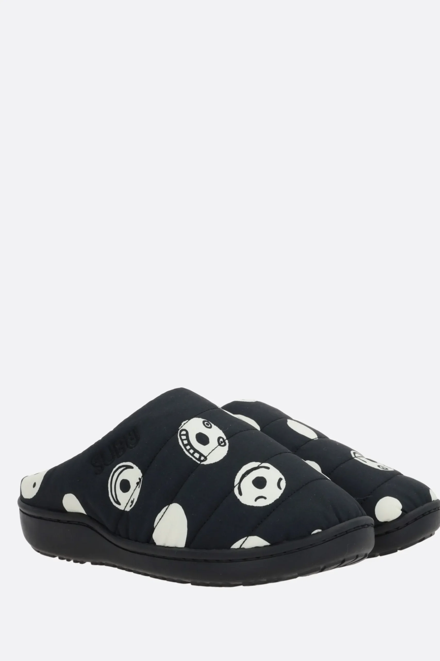 SUBU X 10 CORSO COMO Smile print quilted nylon slippers