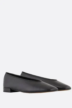 Women GIORGIO ARMANI - 10 CORSO COMO smooth leather ballerinas