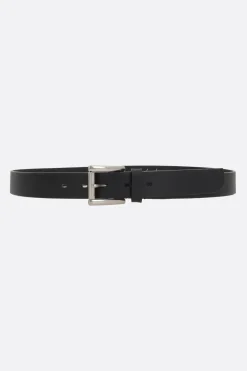 YOHJI YAMAMOTO smooth leather belt with embossed logo