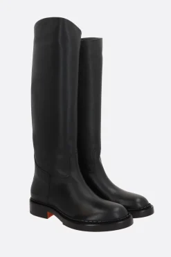 Women SANTONI X 10 CORSO COMO smooth leather boots