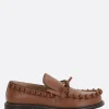 JW ANDERSON smooth leather loafer with ruffle detail