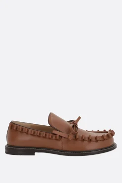 Women JW ANDERSON smooth leather loafer with ruffle detail