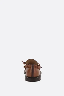 JW ANDERSON smooth leather loafer with ruffle detail