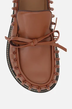 JW ANDERSON smooth leather loafer with ruffle detail