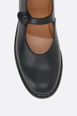 Women COMME DES GARÇONS COMME des GARÇONS smooth leather mary-jane ballerinas