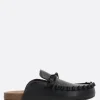 JW ANDERSON smooth leather slipper with ruffle detail
