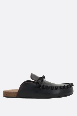 JW ANDERSON smooth leather slipper with ruffle detail