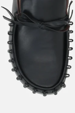 JW ANDERSON smooth leather slipper with ruffle detail