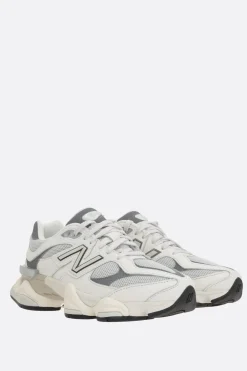 Women NEW BALANCE 9060 sneakers in mesh and grainy leather