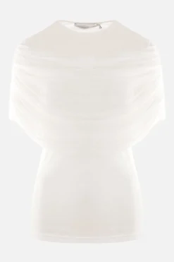 Women CHRISTOPHER ESBER Sonora Veiled ribbed jersey t-shirt