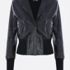 Women MM6 sports leather jacket