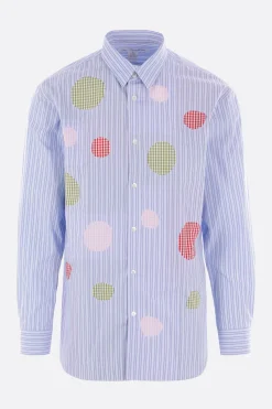 COMME DES GARÇONS SHIRT striped cotton poplin shirt