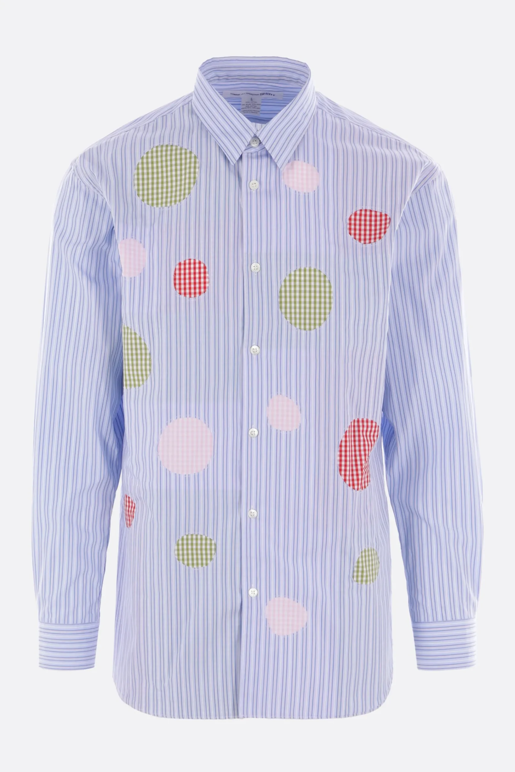 COMME DES GARÇONS SHIRT striped cotton poplin shirt