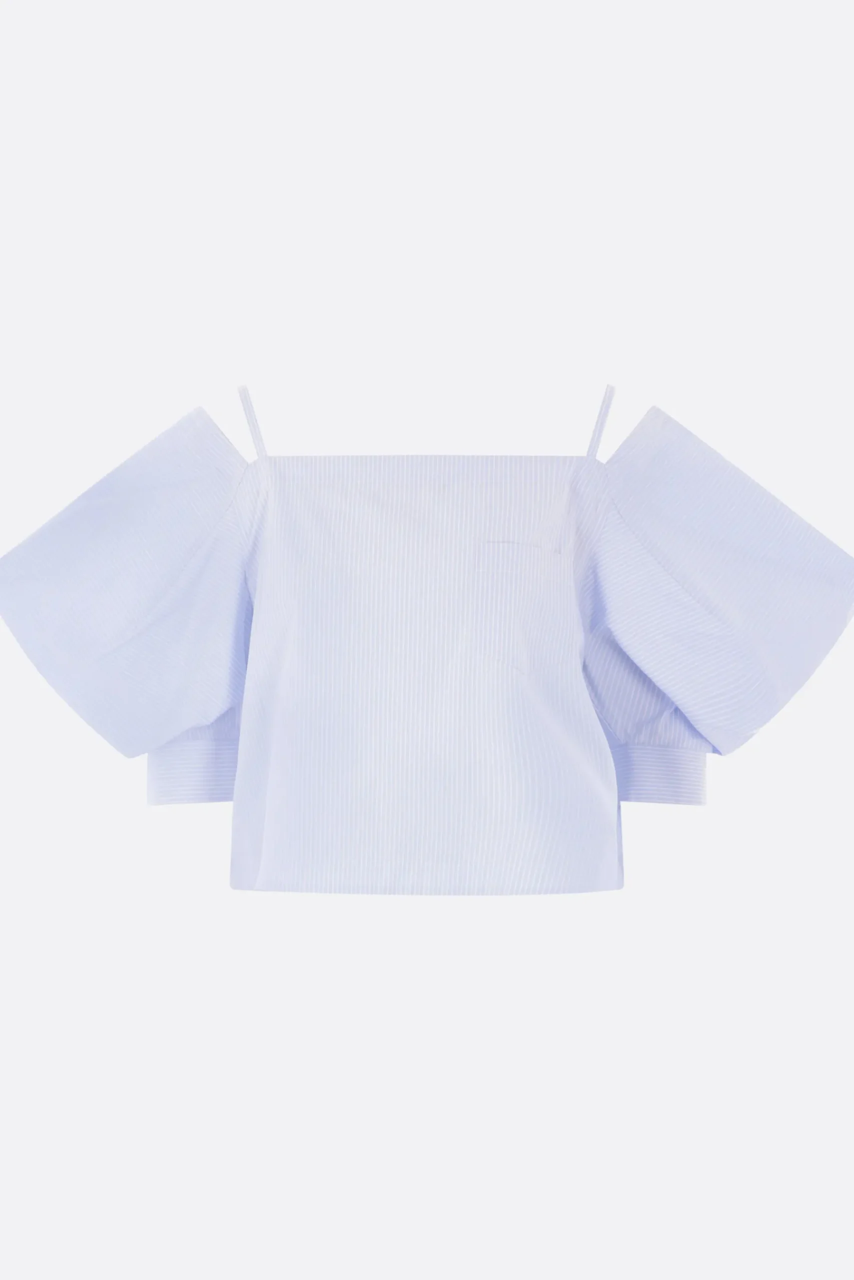Women SACAI striped cotton poplin top