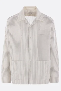 MAISON MARGIELA striped cotton pyjama shirt