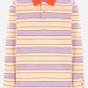 JW ANDERSON striped jersey long-sleeved polo shirt