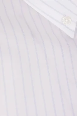 MM6 striped poplin asymmetric shirt