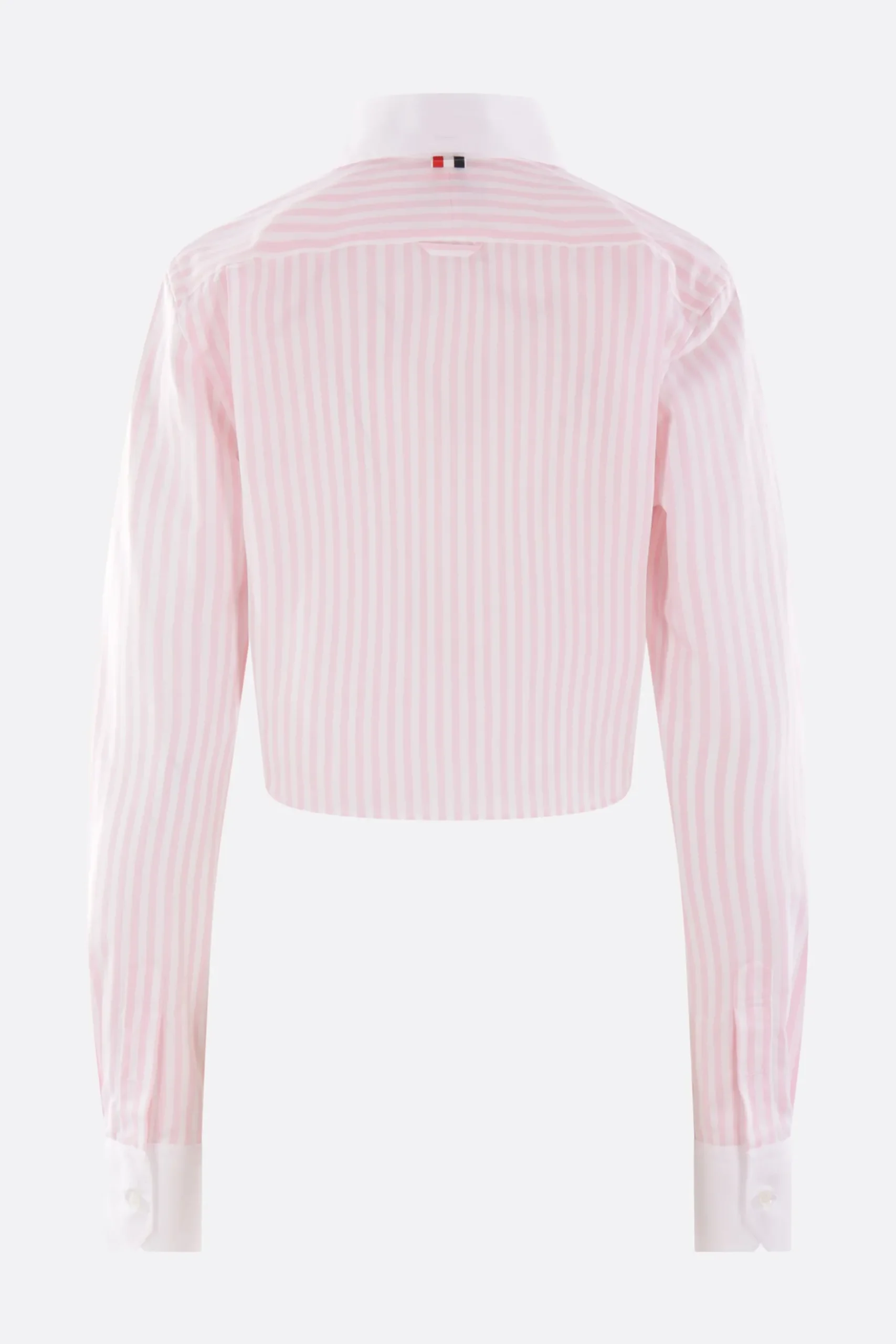 Women THOM BROWNE striped poplin cropped shirt
