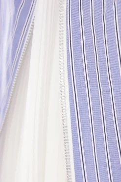 Women SACAI striped poplin mini dress