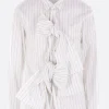 COMME DES GARÇONS HOMME PLUS striped poplin shirt with bow