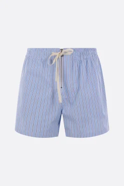 Women PLAN C striped poplin shorts