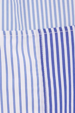 COMME DES GARÇONS SHIRT striped poplin shorts