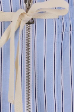 Women PLAN C striped poplin shorts