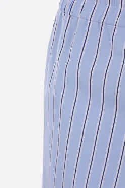 Women PLAN C striped poplin shorts