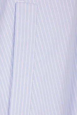 SACAI striped poplin short-sleeve shirt