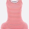 Women DURAN LANTINK striped stretch jersey sleeveless minidress