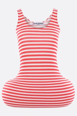 Women DURAN LANTINK striped stretch jersey sleeveless minidress